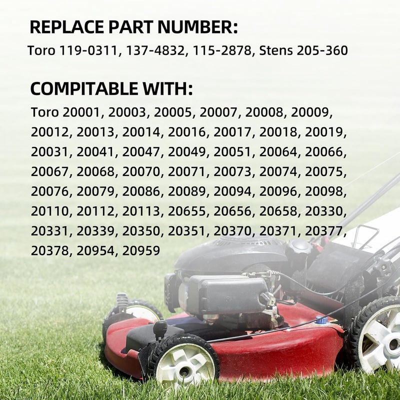 GICOOL GIGOOL 119-0311 Front Drive Wheel, 8 Inch Lawn Mower Wheel Replace for Toro 137-4832 115-2878 Stens 205-360 Fit for Toro 20330 20339 20350 20370 20954, 2 Pack - Image 3